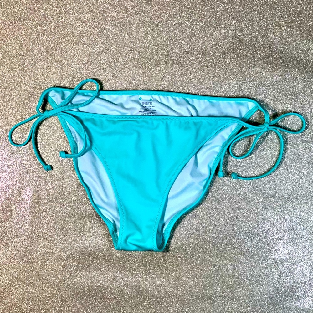 Victoria’s Secret PINK - teal tie-side bikini bottoms!